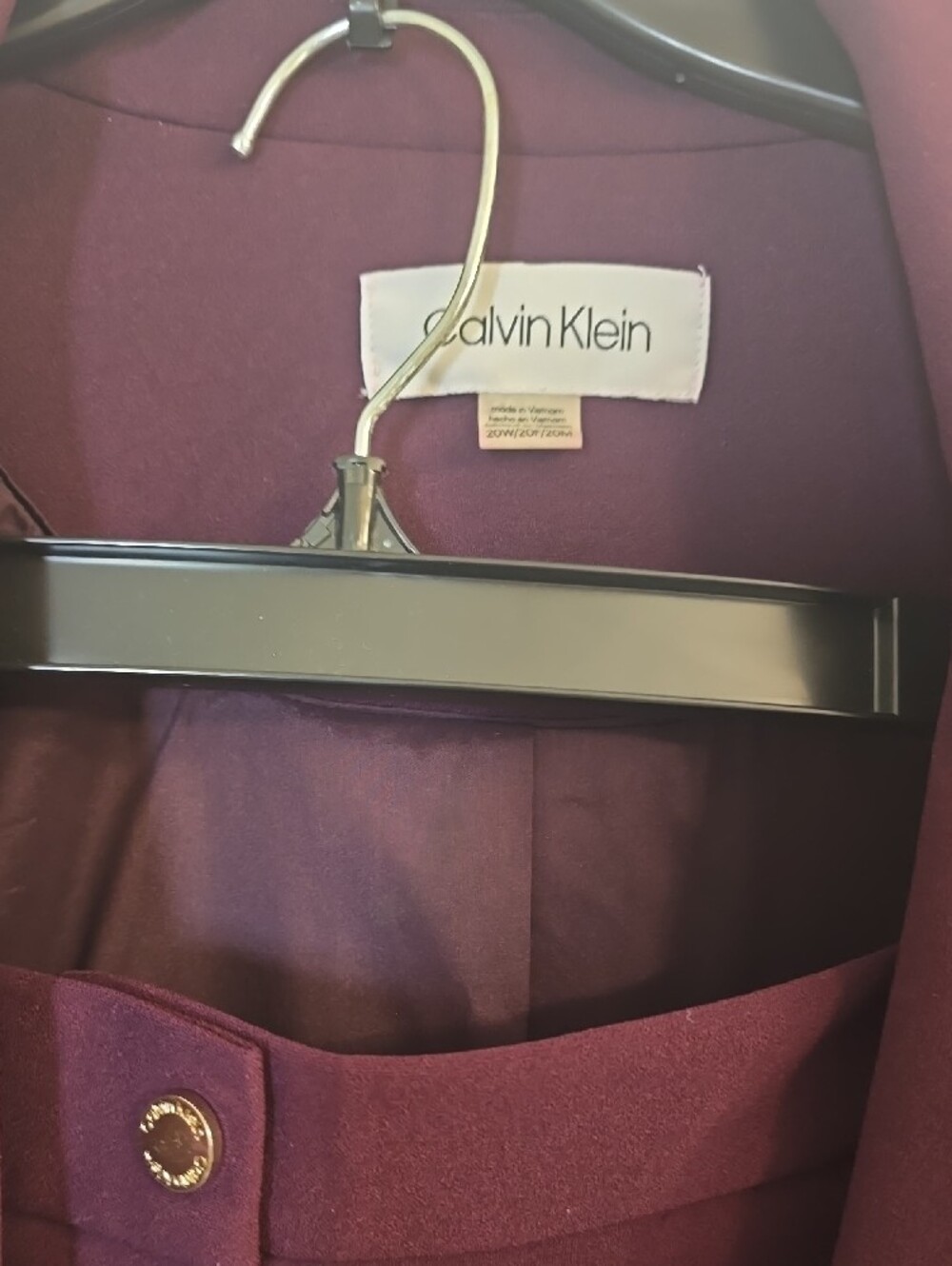 Calvin Klein Women's Plum Two-Piece Suit - Picture 2 of 5
